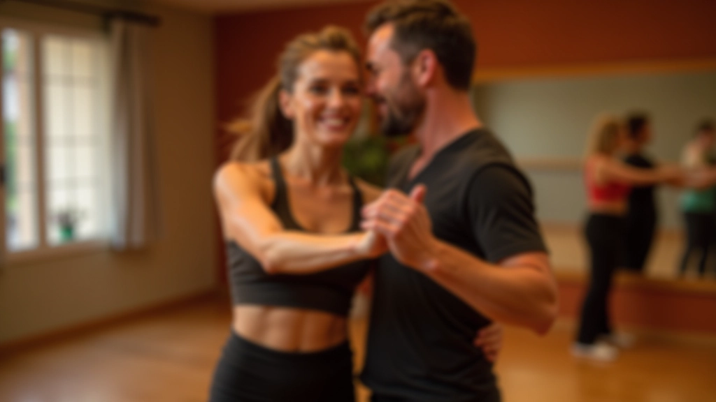 Dois dançarinos parceiros demonstrando postura correta em posição de dança, vista lateral, braços posicionados adequadamente